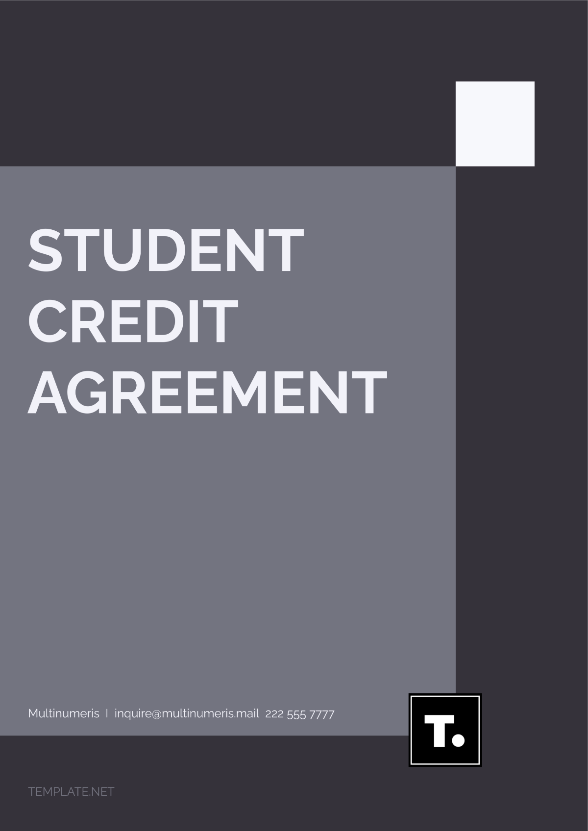 Student Credit Agreement Template - Edit Online & Download