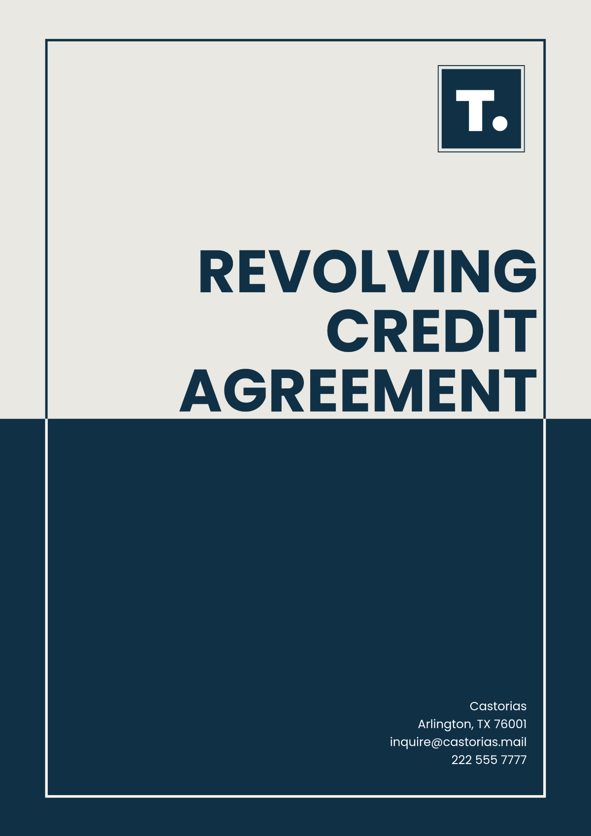 Revolving Credit Agreement Template - Download | Template.net