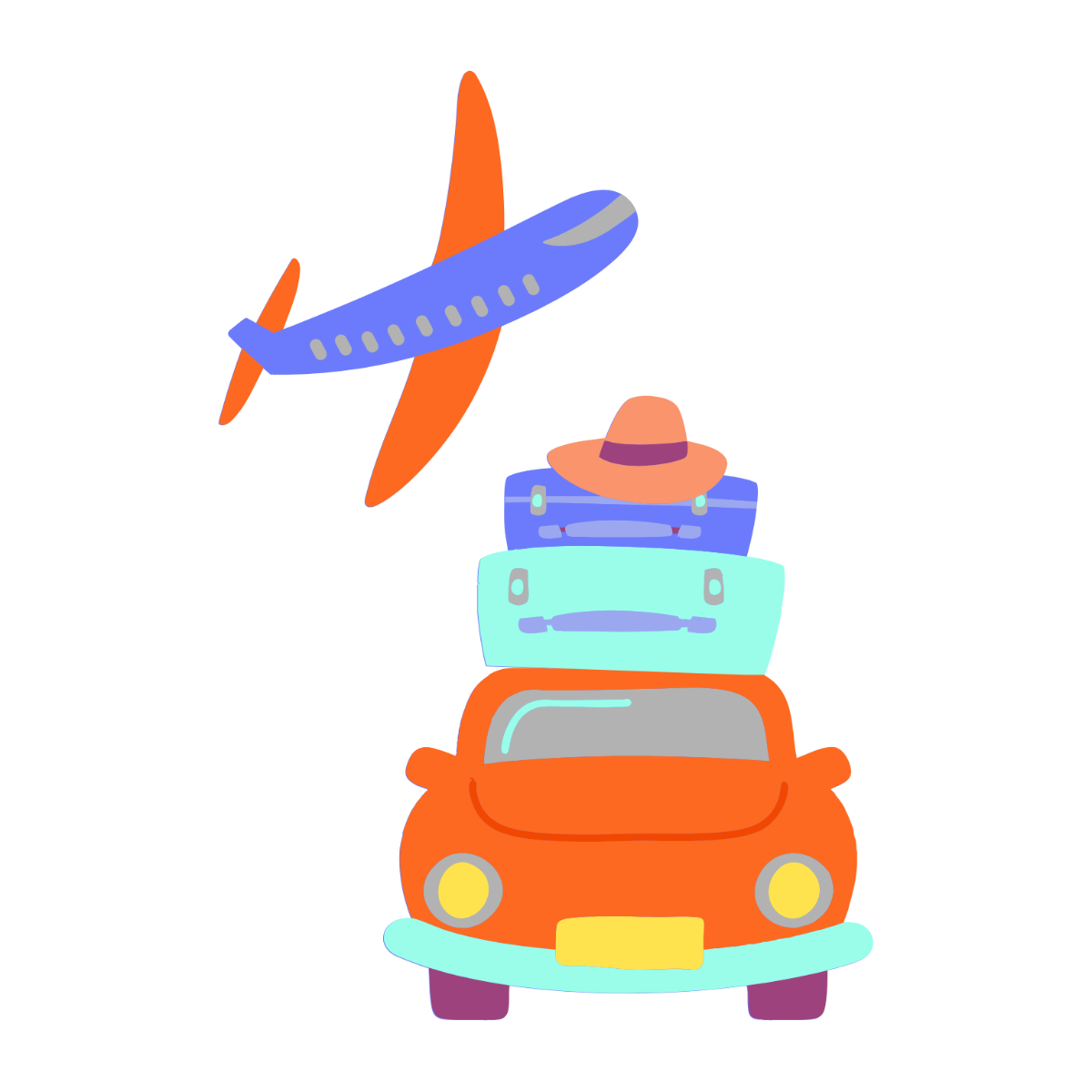 Colorful Travel Clipart - Edit Online | Template.net