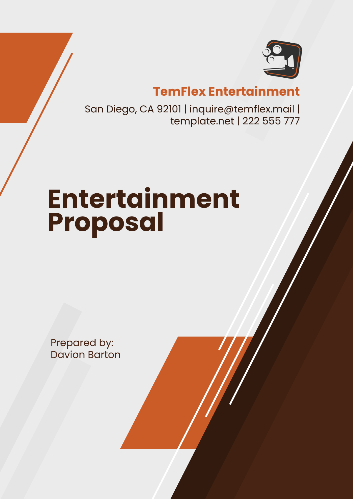 Free Entertainment Proposal Template