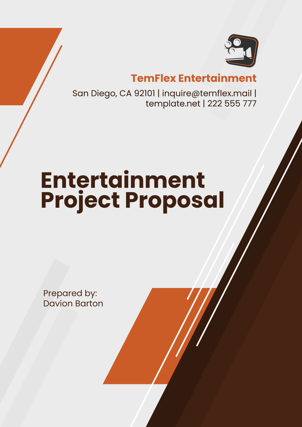 Free Entertainment Project Proposal Template