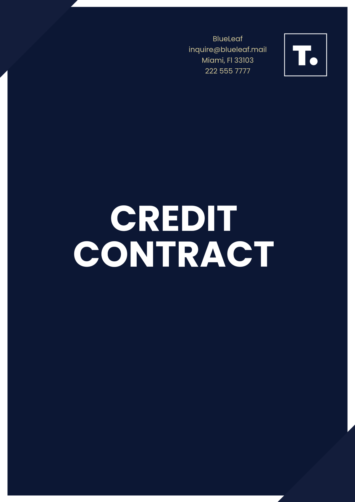 Credit Contract Template - Edit Online & Download