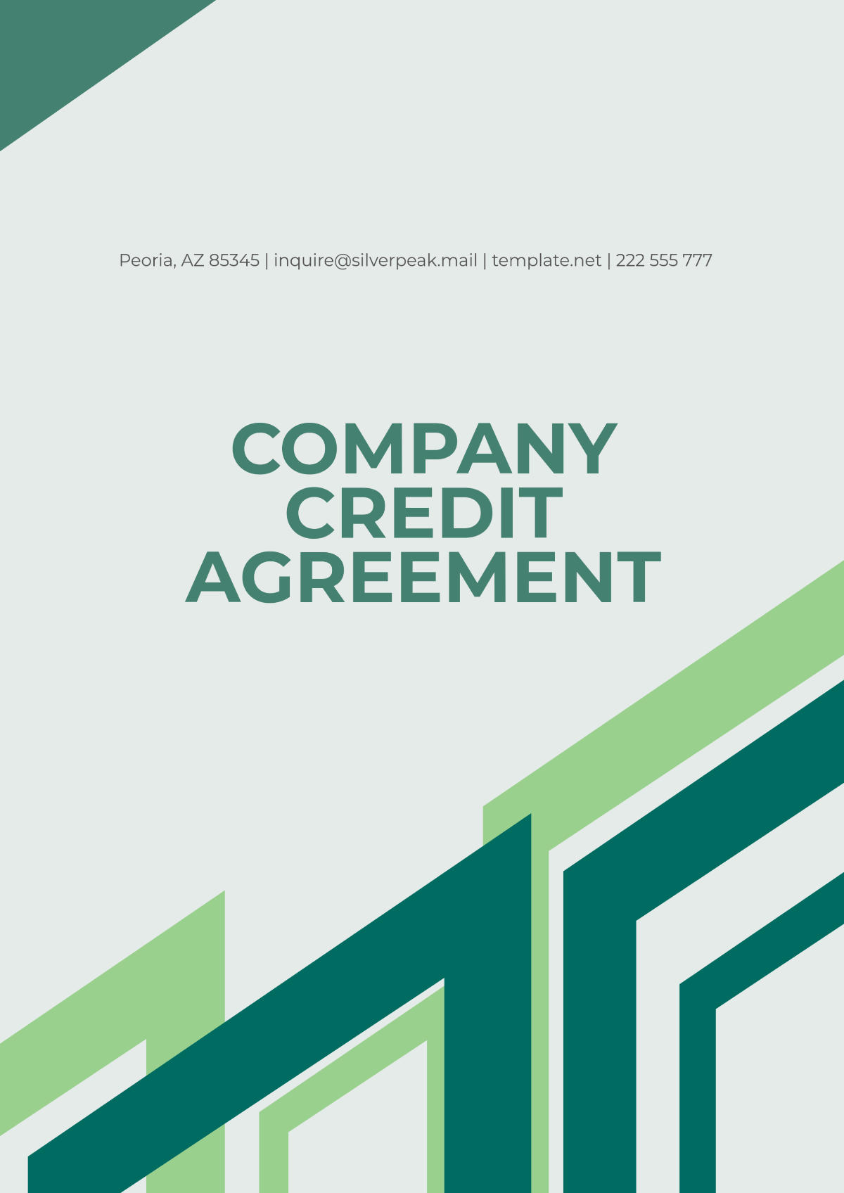 Company Credit Agreement Template - Edit Online & Download