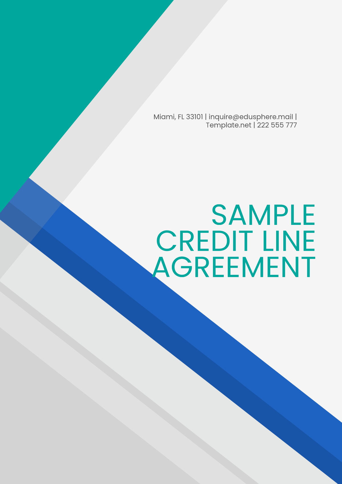 Sample Credit Line Agreement Template - Edit Online & Download