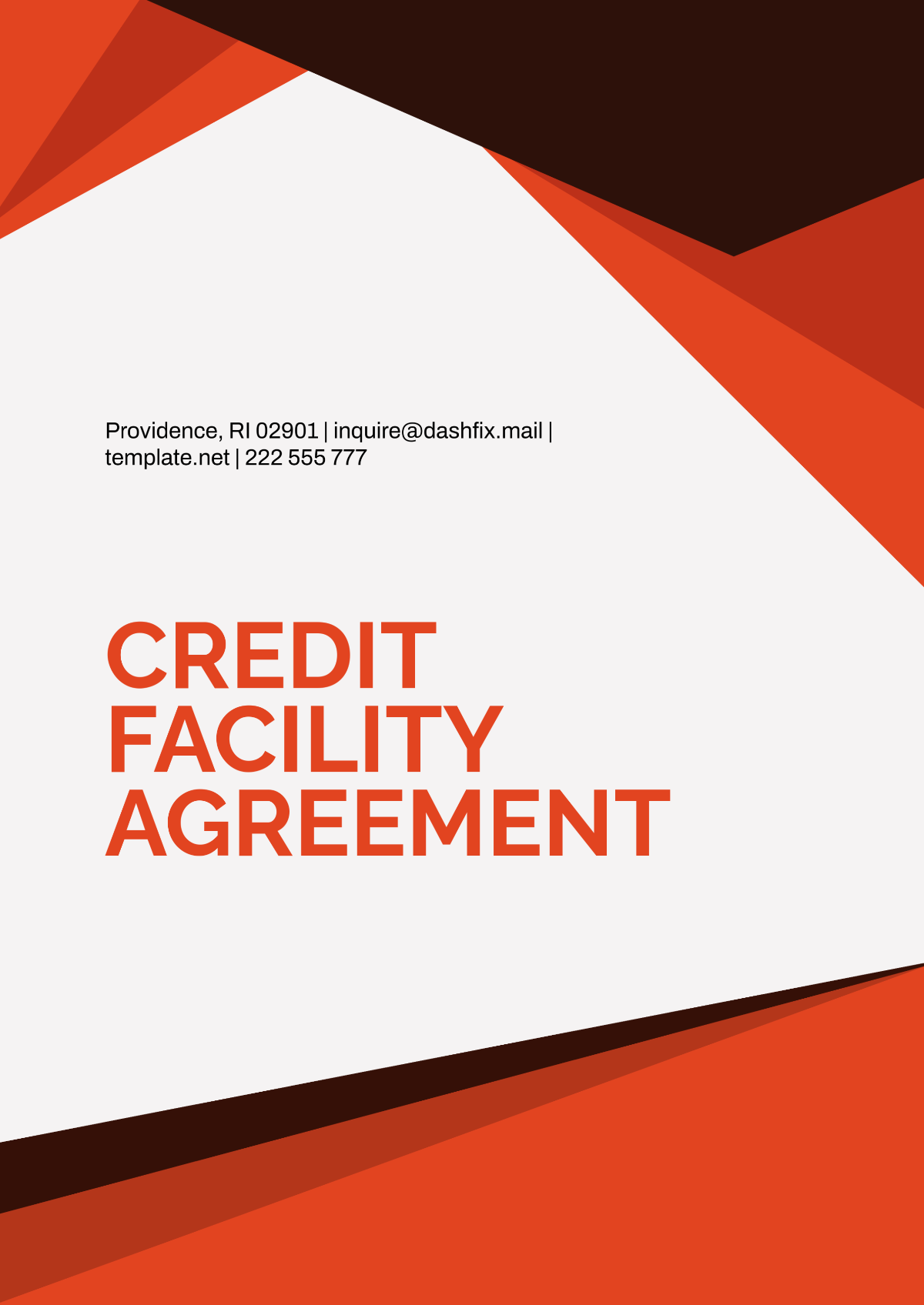 Credit Facility Agreement Template - Edit Online & Download