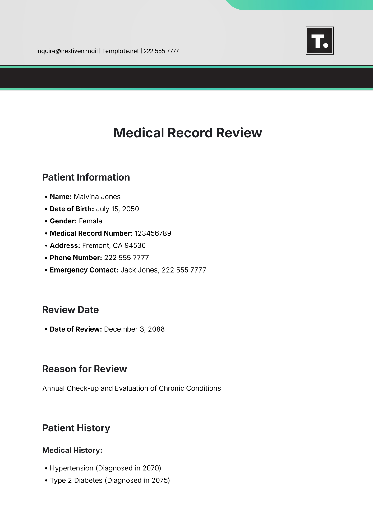 Medical Record Review Template - Edit Online & Download