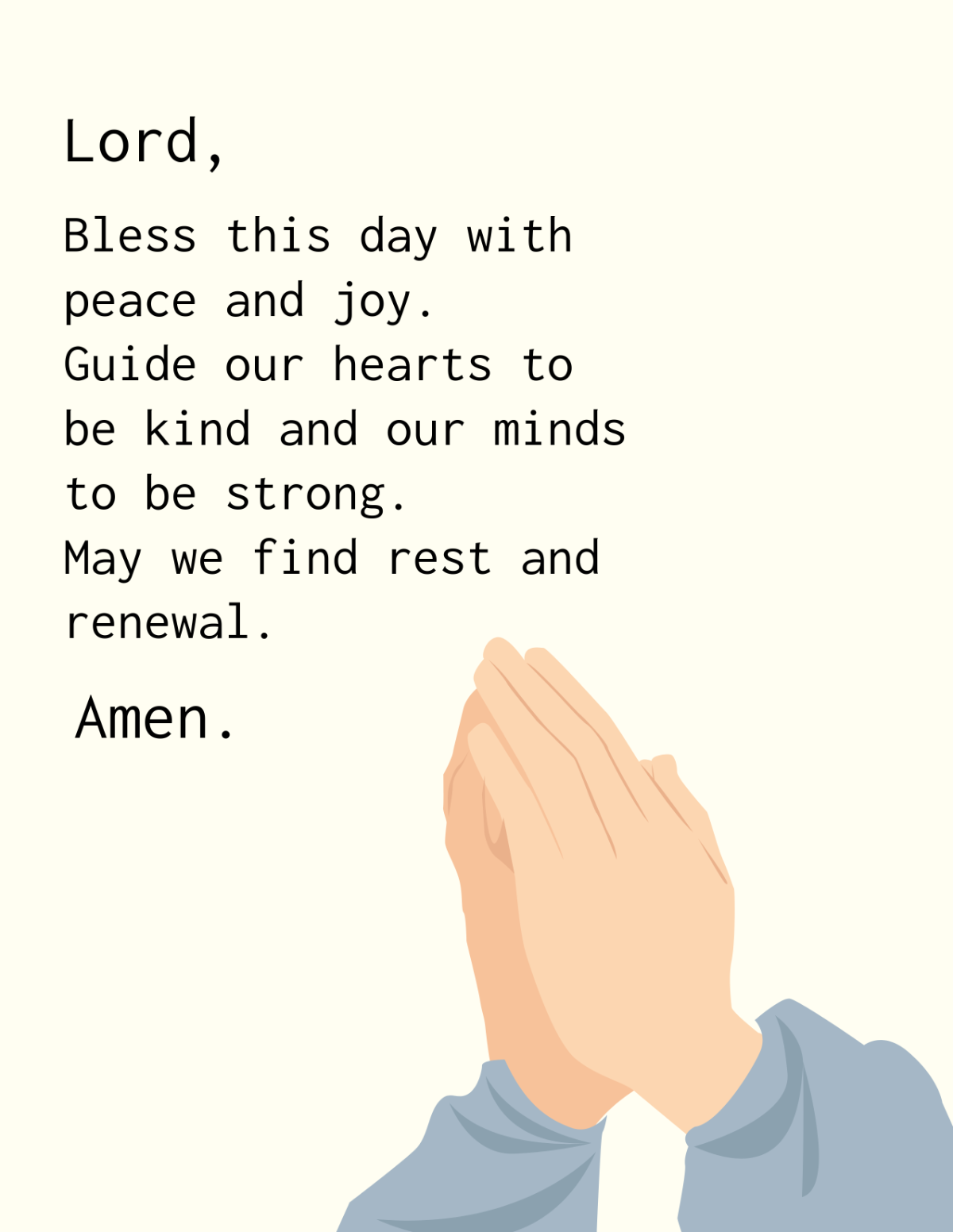 Free Sunday Blessing Prayer Template - Edit Online & Download