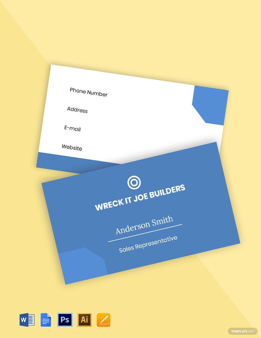 Free Flat Real Estate Business Card Template