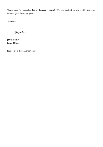 Free Printable Loan Representative Letter Template to Edit Online