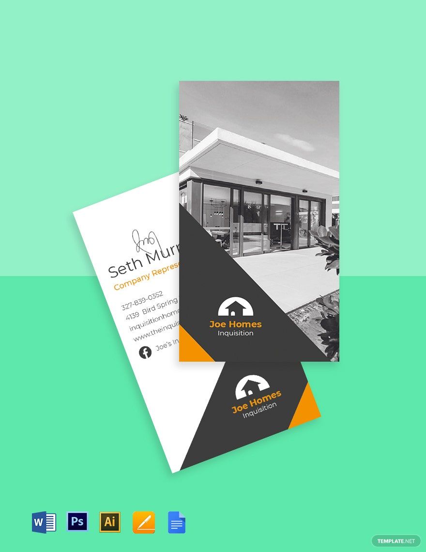 Free Modern Work From Home Business Card Template Word, Apple Pages