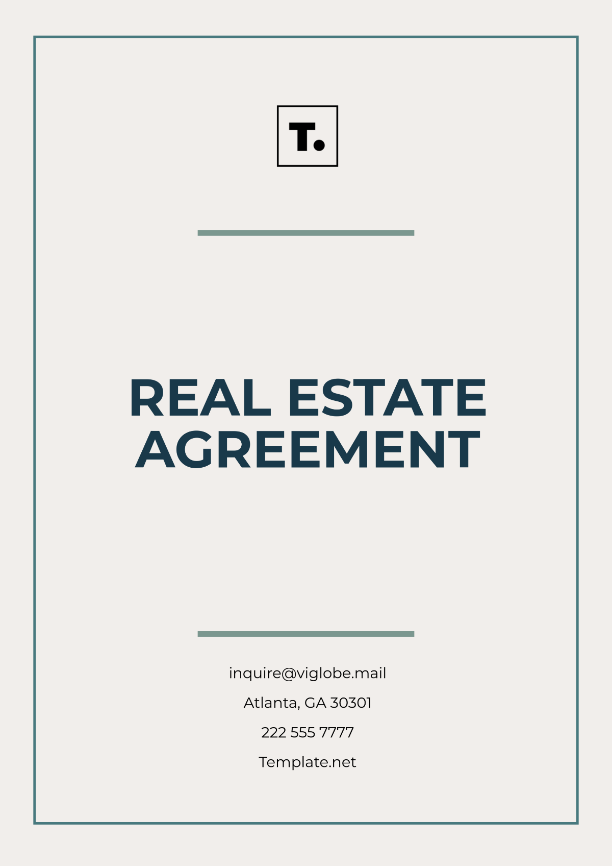 Real Estate Agreement Template - Edit Online & Download