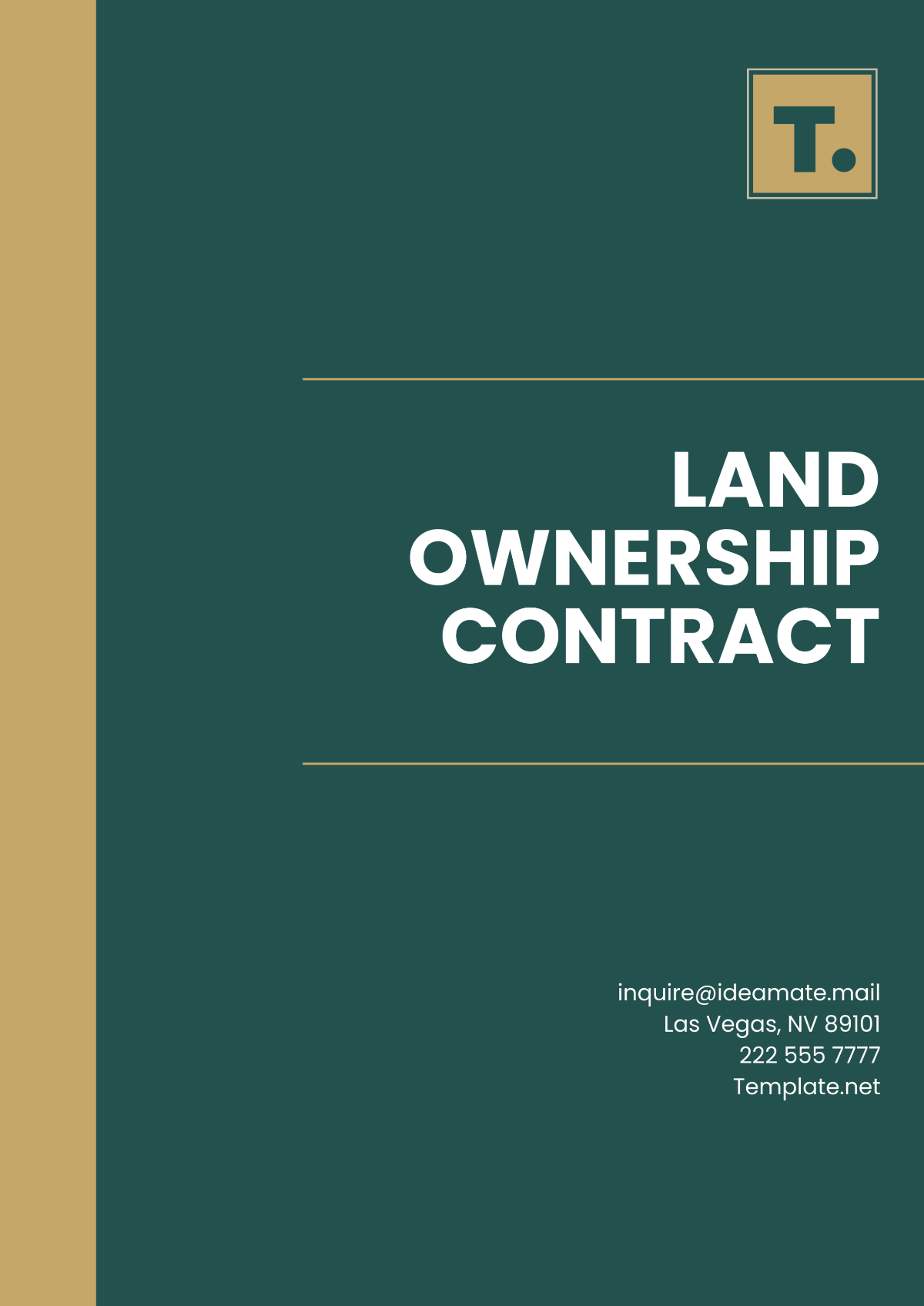 Land Ownership Contract Template - Edit Online & Download