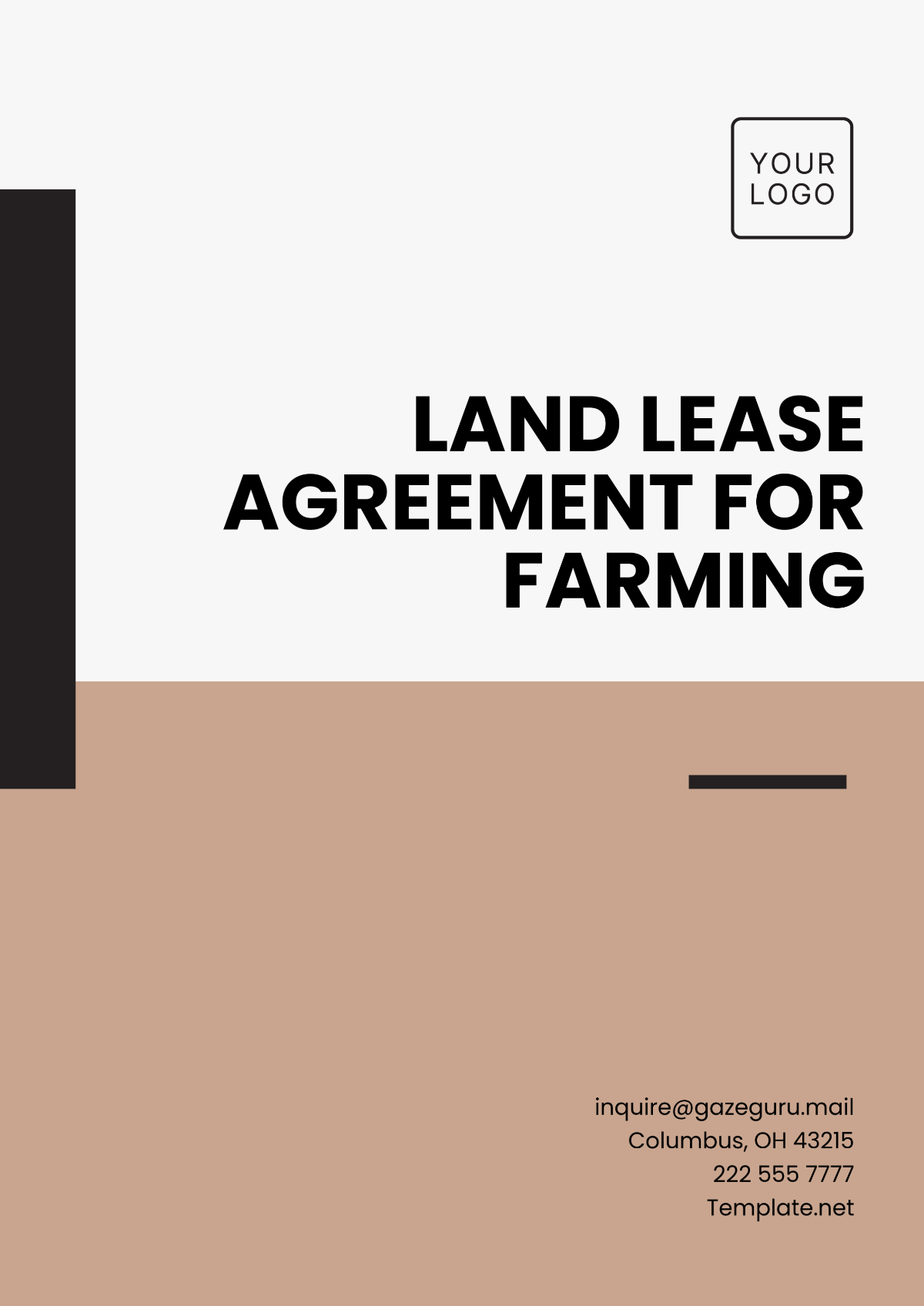 Land Lease Agreement for Farming Template - Edit Online & Download