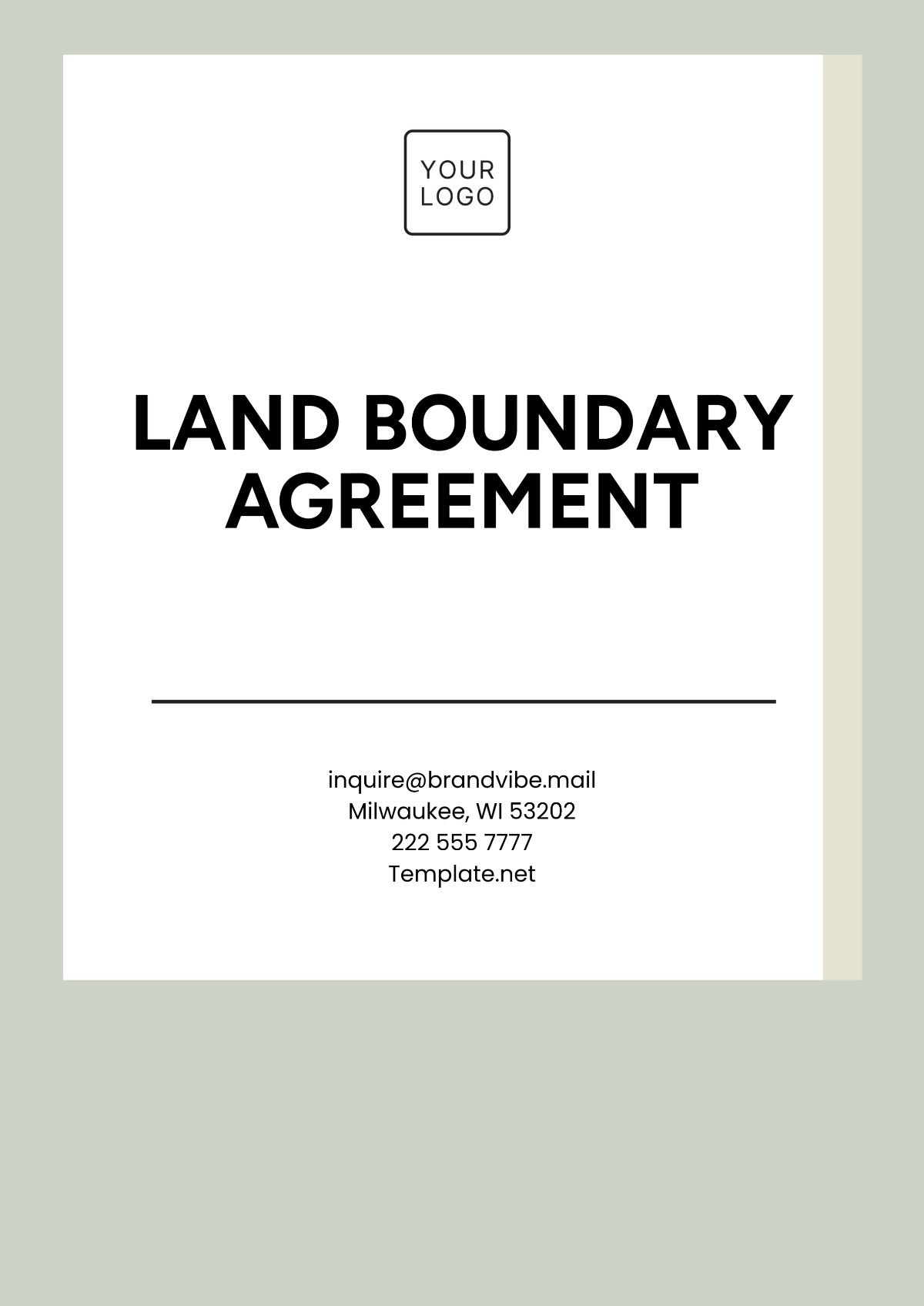 Land Boundary Agreement Template - Edit Online & Download