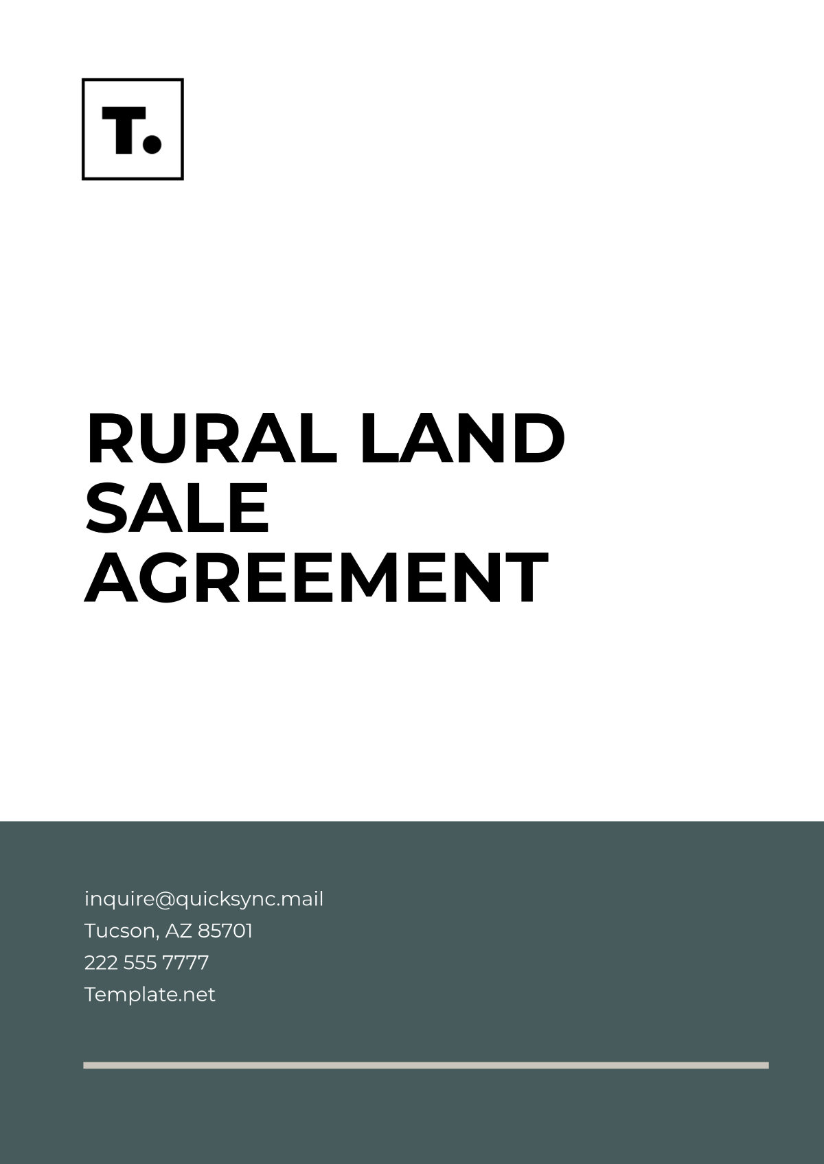 Rural Land Sale Agreement Template - Edit Online & Download