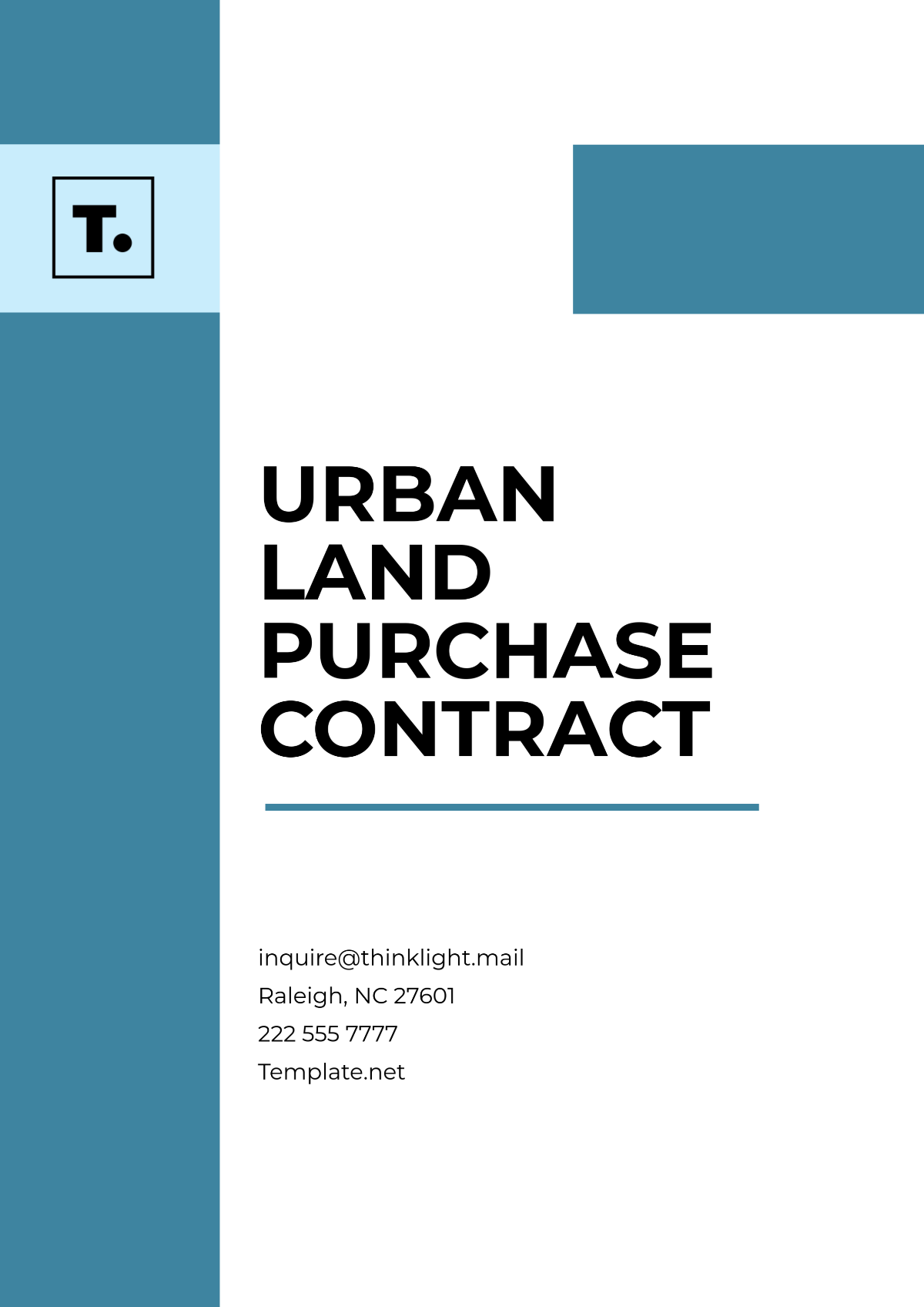 Urban Land Purchase Contract Template - Edit Online & Download