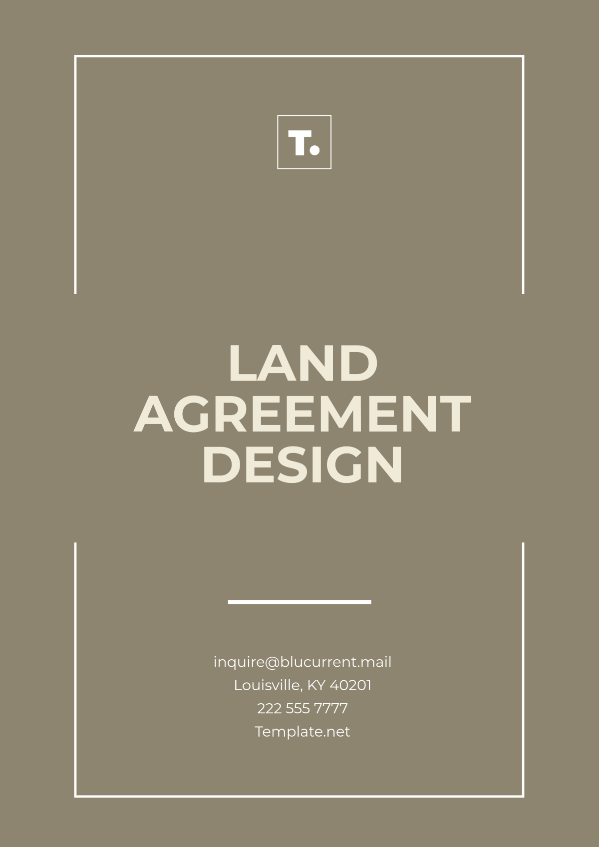 Land Agreement Design Template - Edit Online & Download