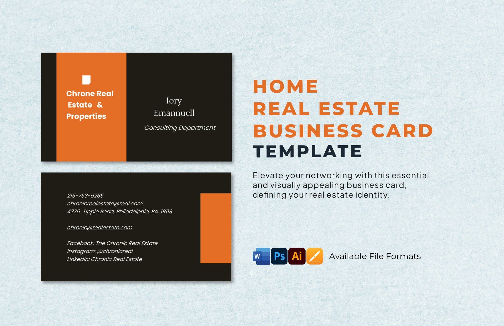 Home Real Estate Business Card Template
