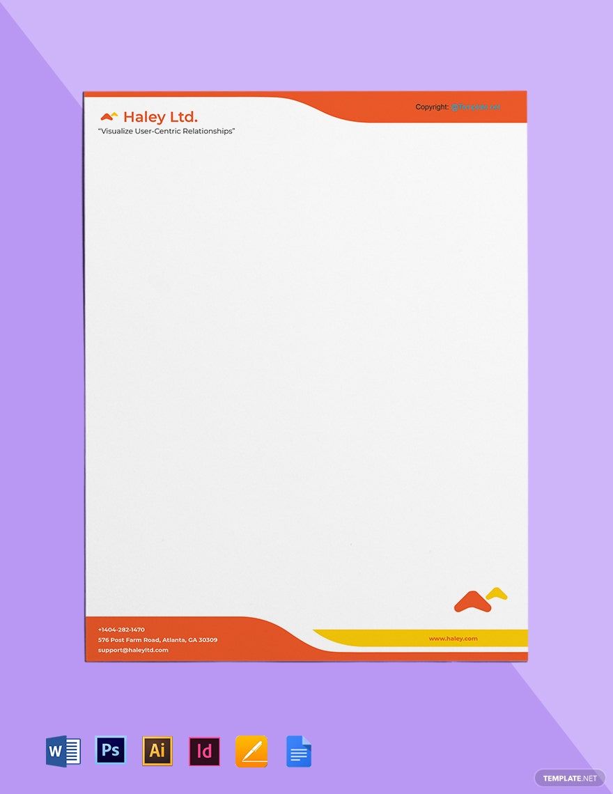 Creative Real Estate Letterhead Template in Word, Google Docs, Illustrator, PSD, Apple Pages, InDesign