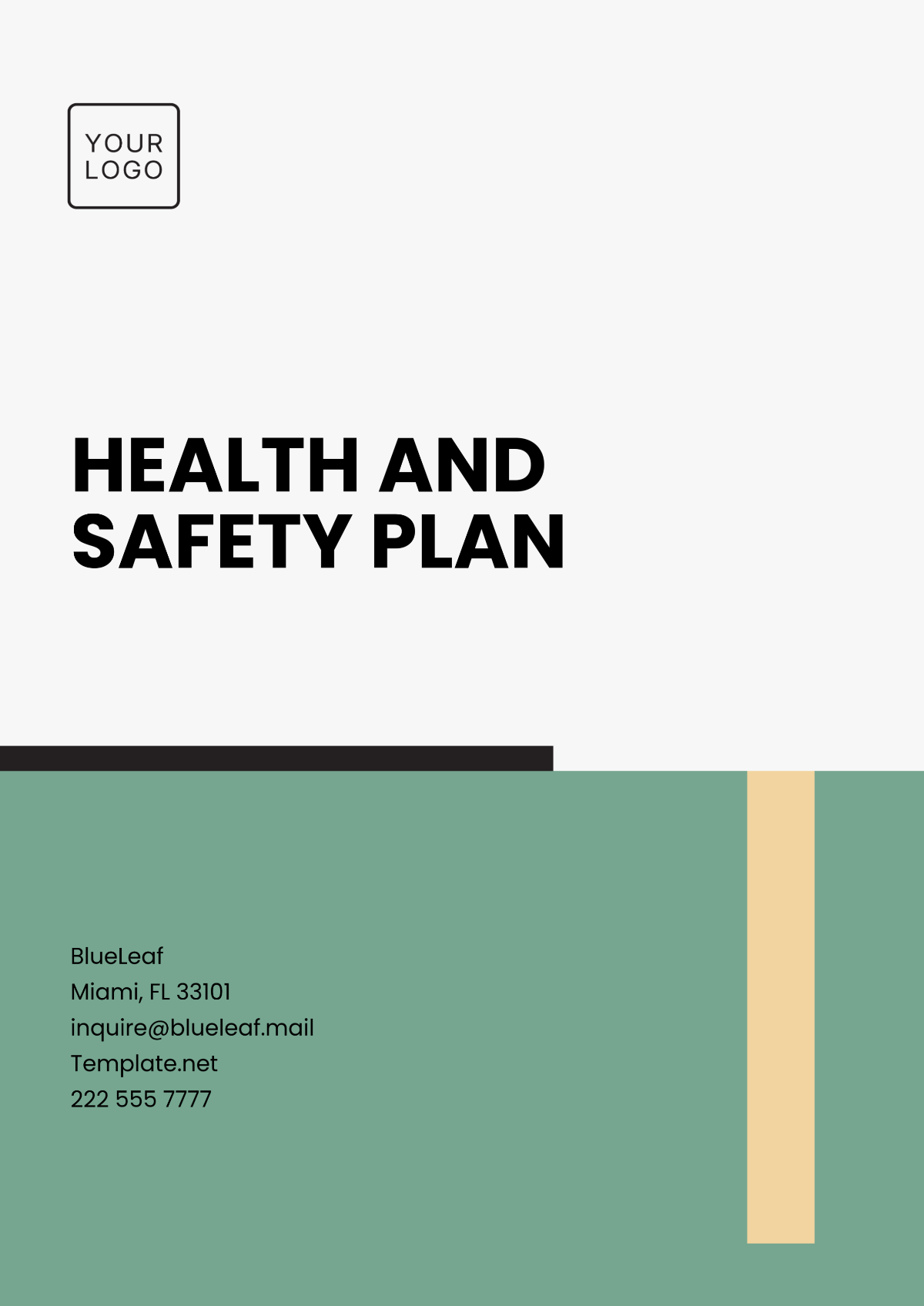 Health and Safety Plan Template - Edit Online & Download