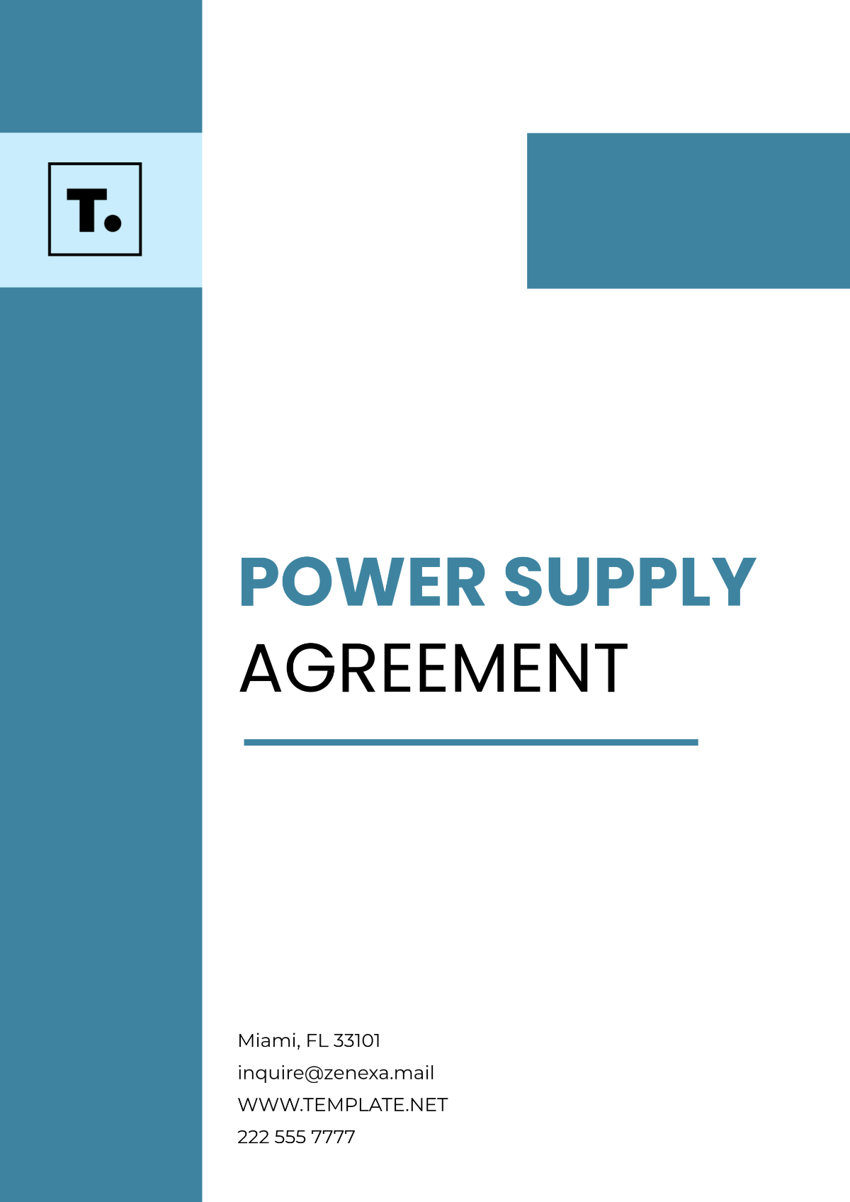 Power Supply Agreement Template - Edit Online & Download