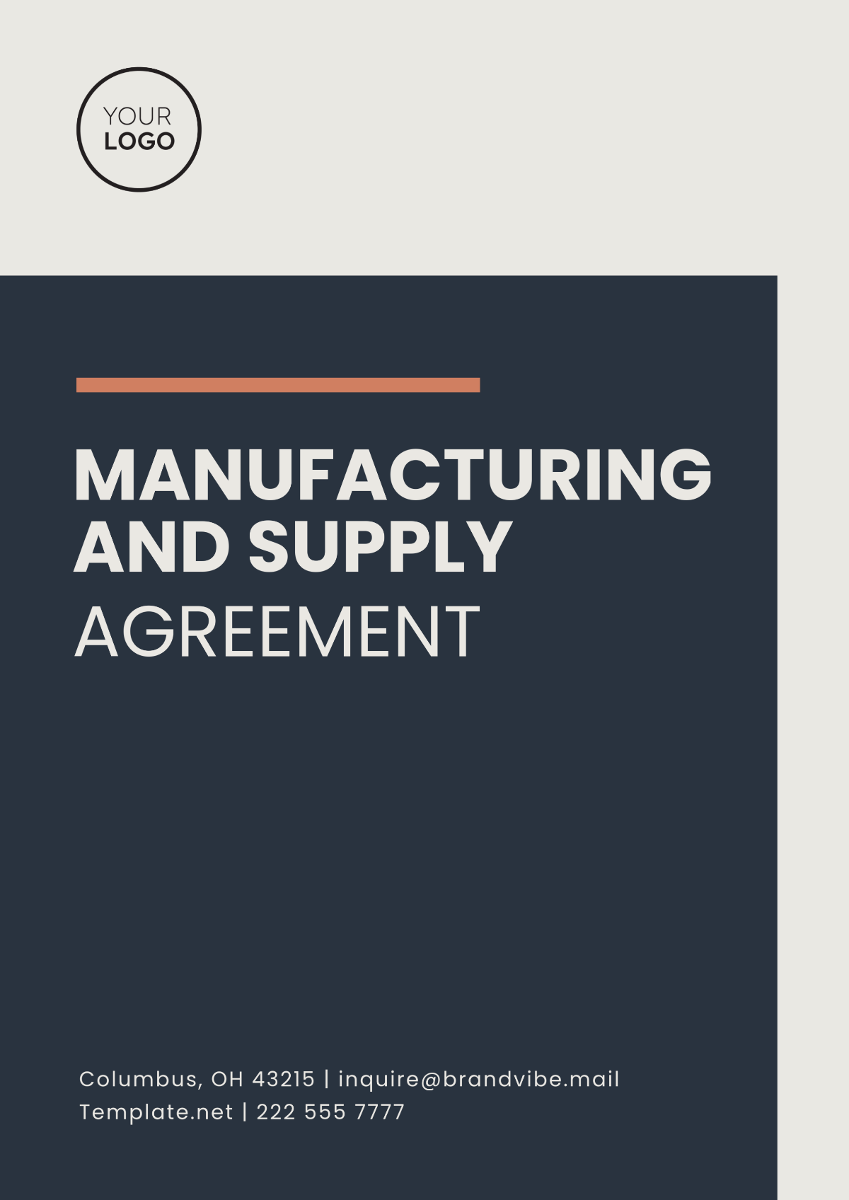 Manufacturing and Supply Agreement Template - Edit Online & Download