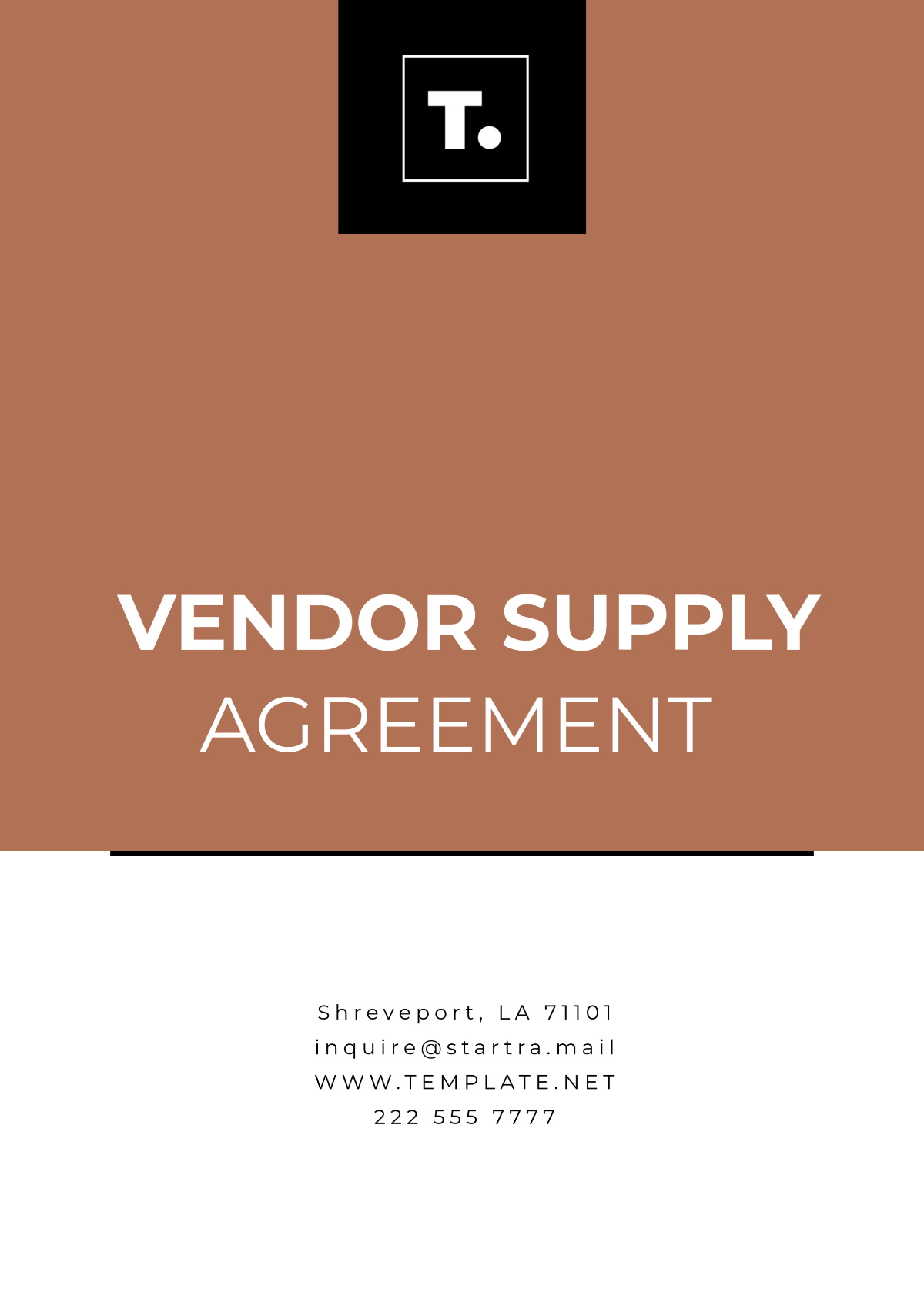 Vendor Supply Agreement Template - Edit Online & Download