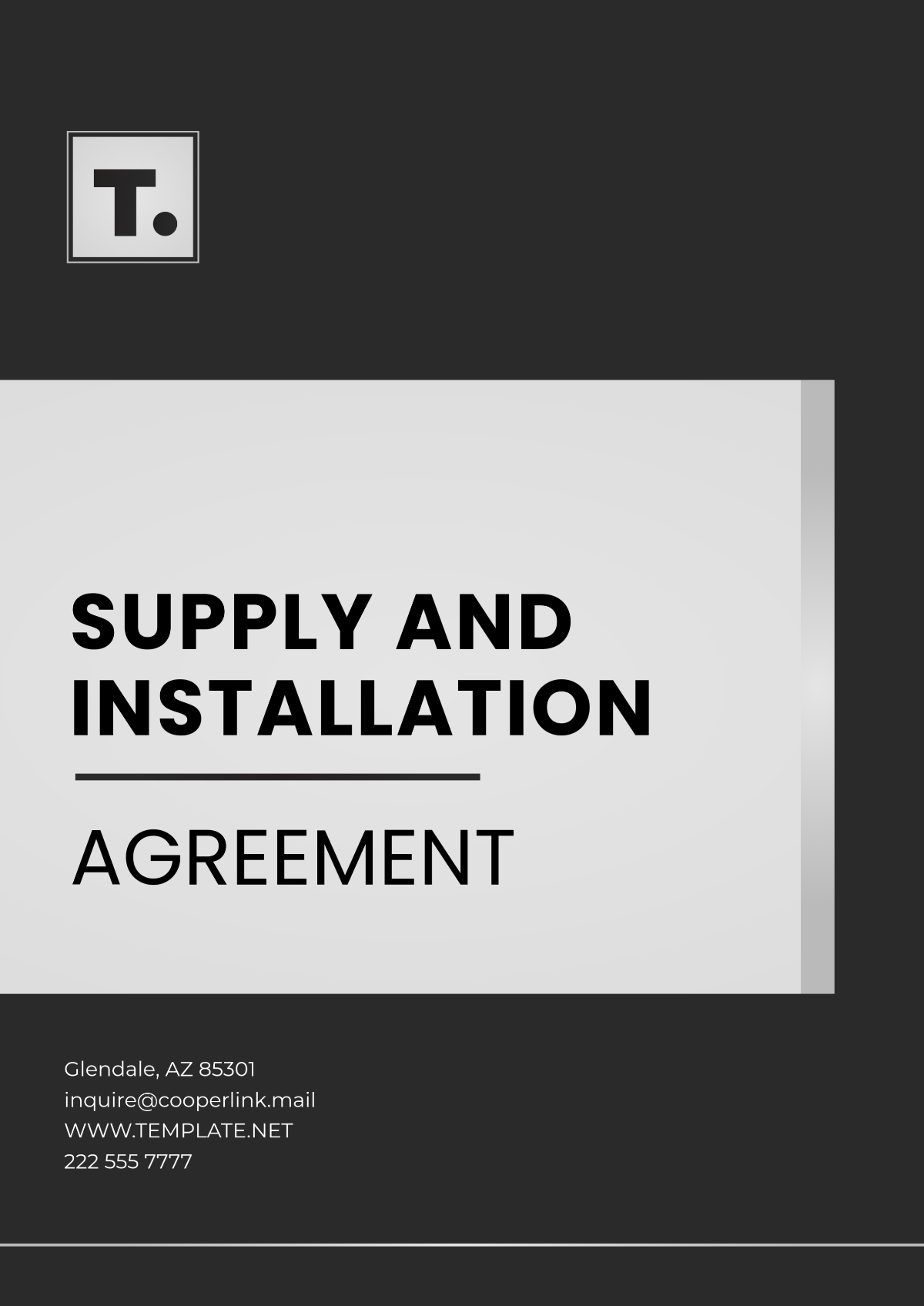 Supply and Installation Agreement Template - Edit Online & Download