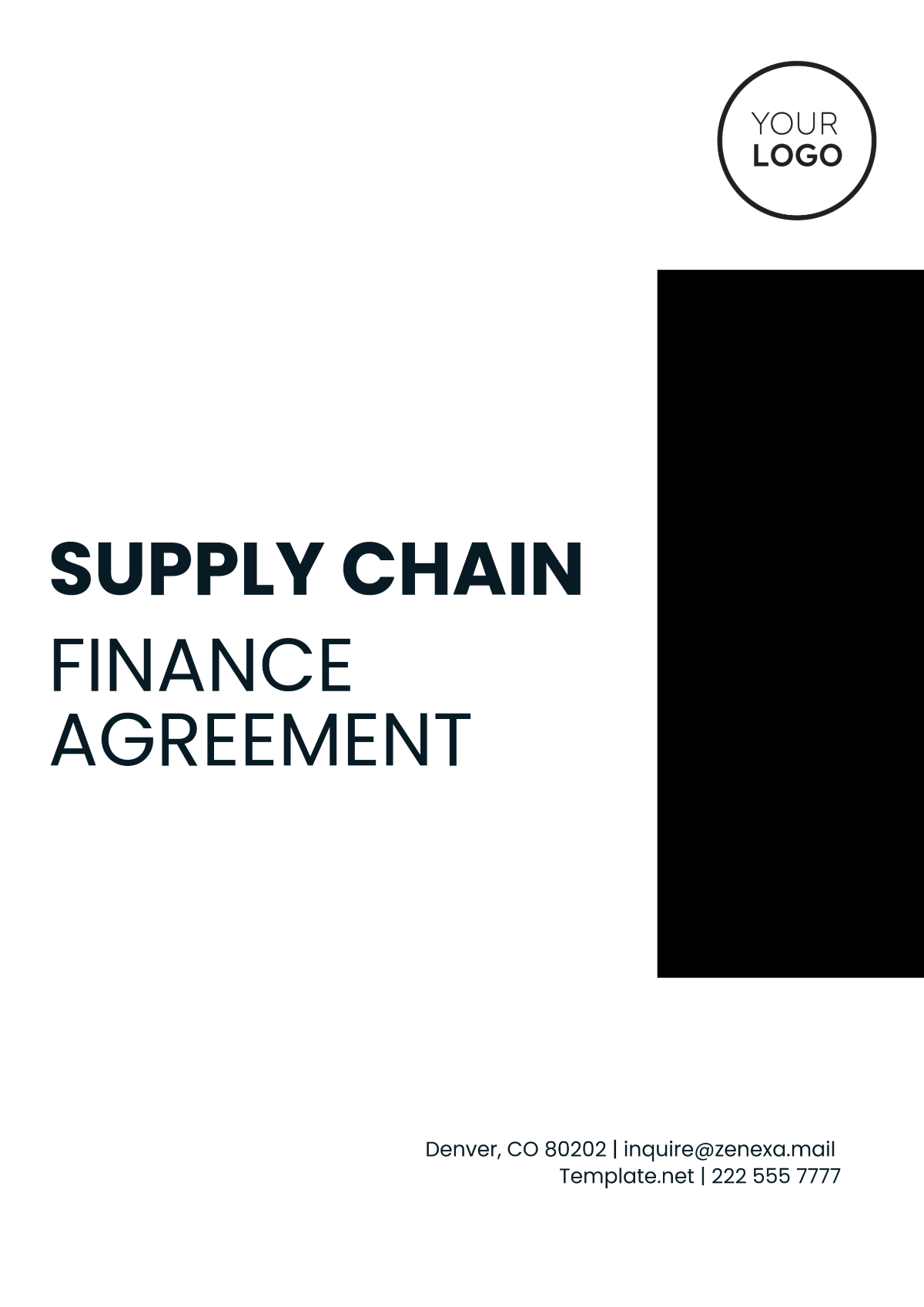 Supply Chain Finance Agreement Template - Edit Online & Download