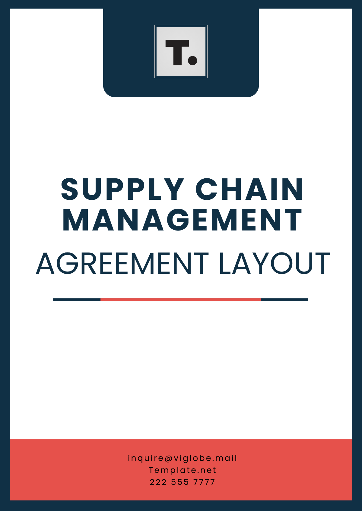 Supply Chain Management Agreement Layout Template - Edit Online & Download