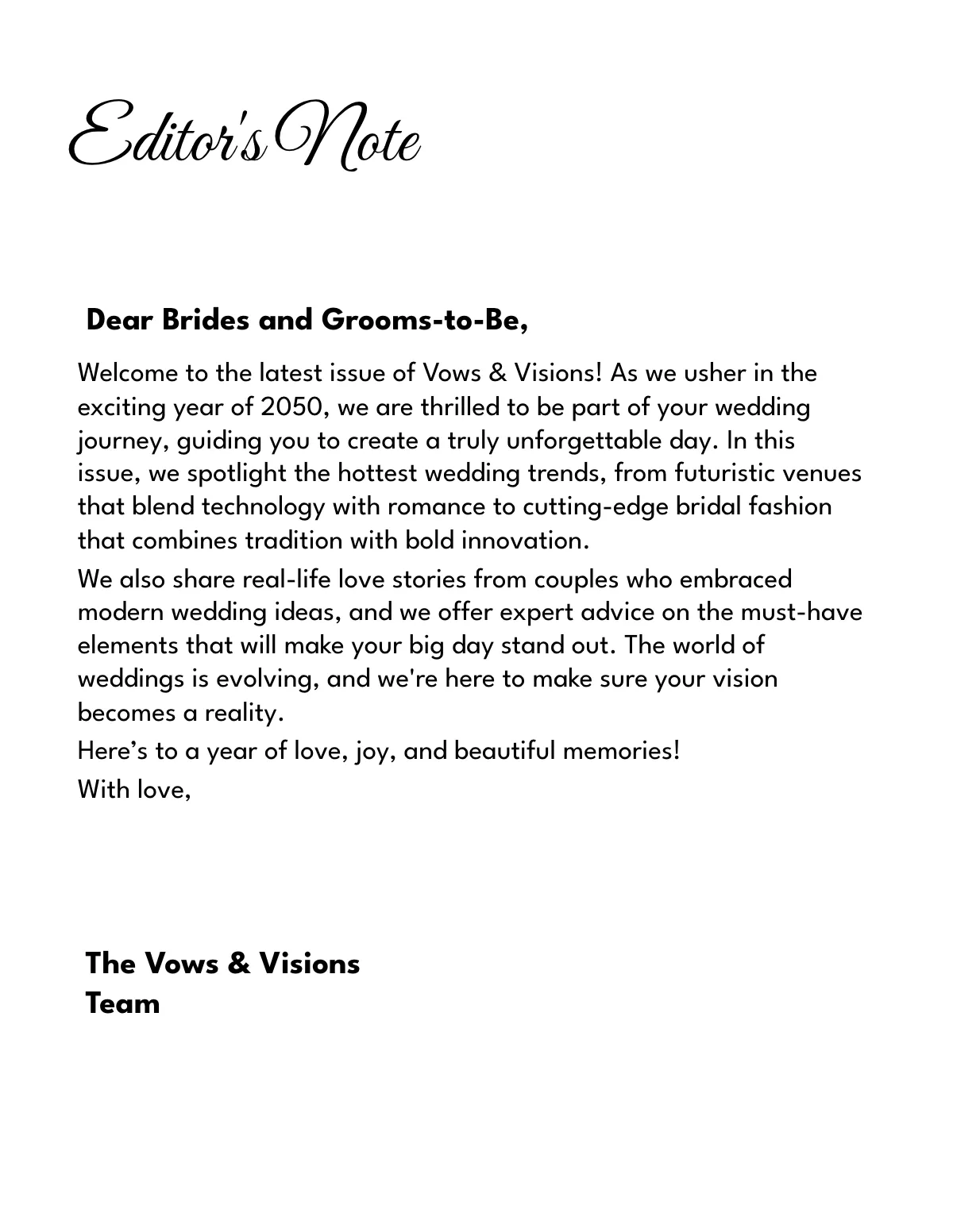 Free Wedding Magazine Template to Edit Online