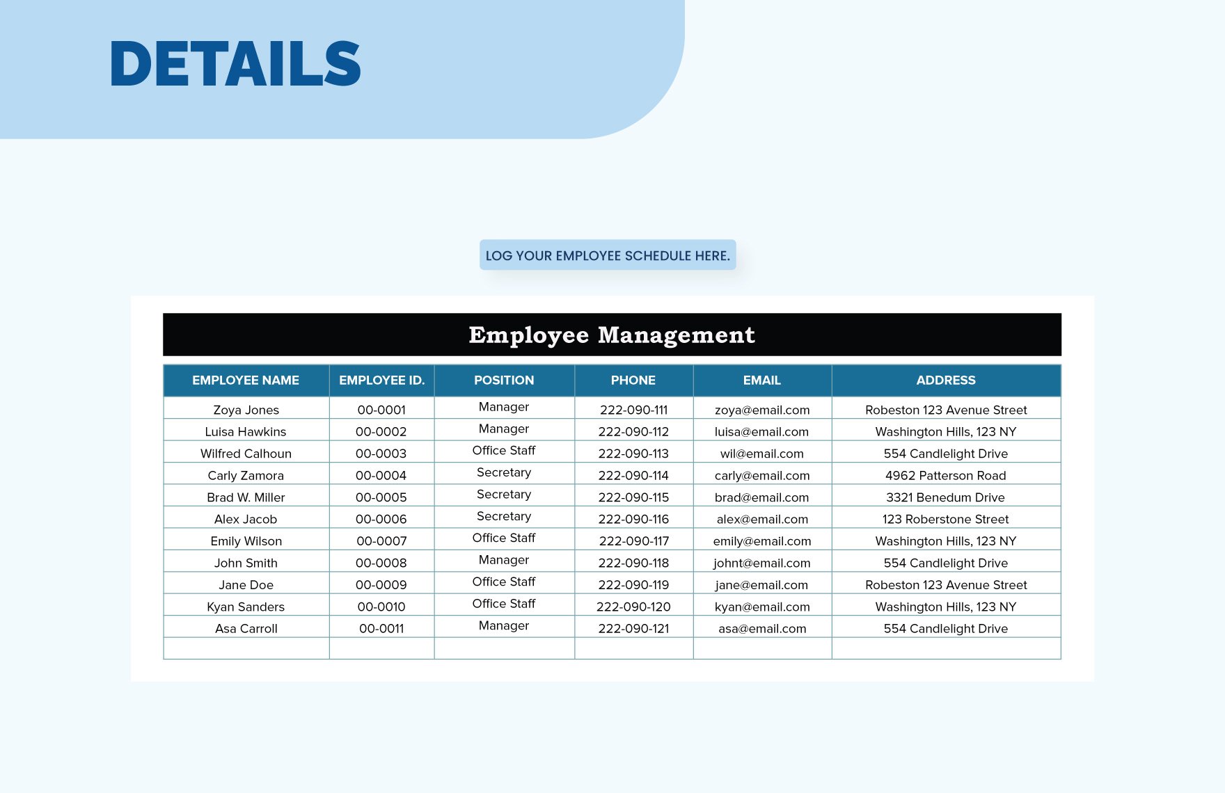 Employee Schedule Gantt Chart 