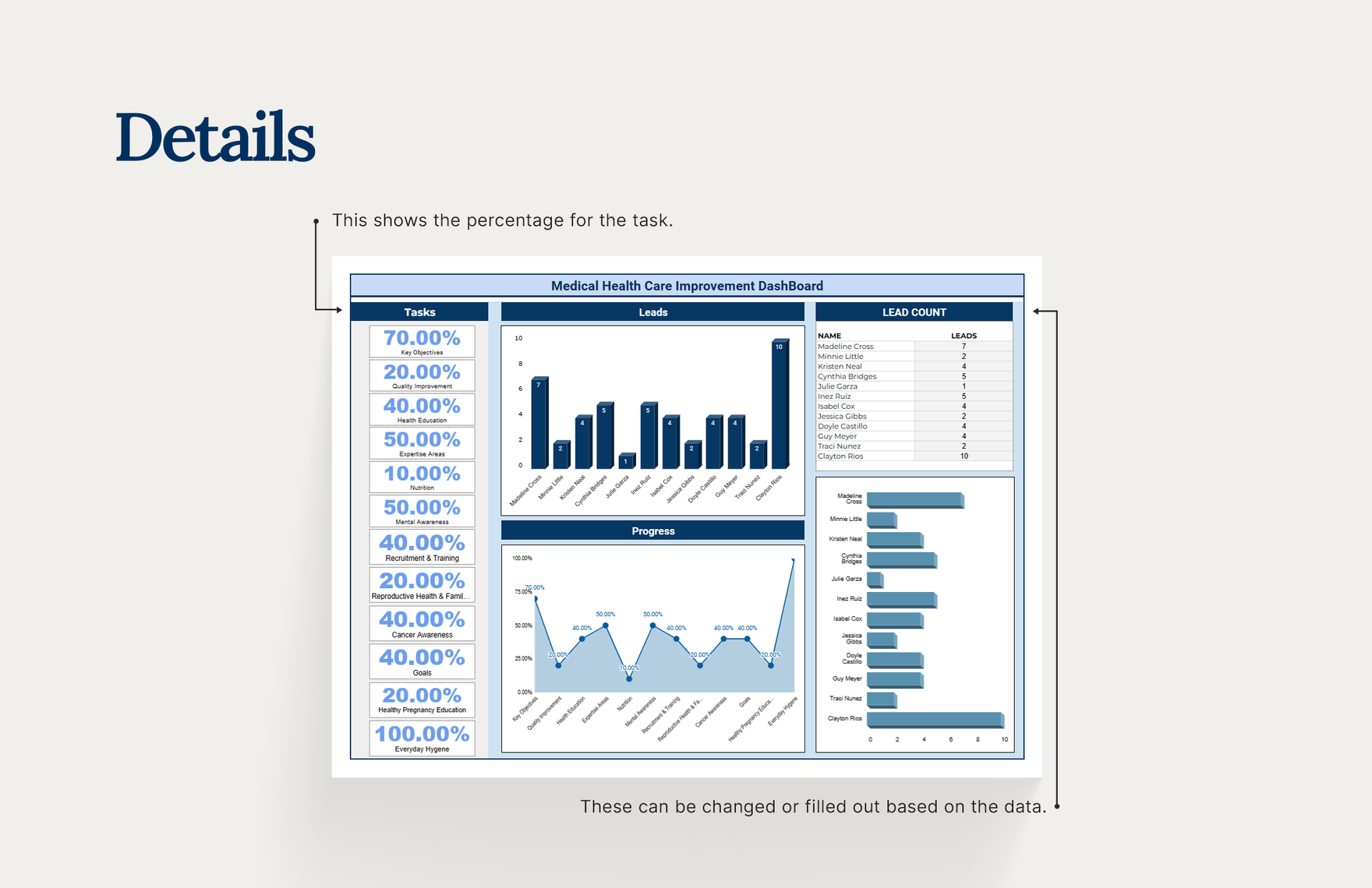 Medical Health Care Improvement Project Gantt Chart Template