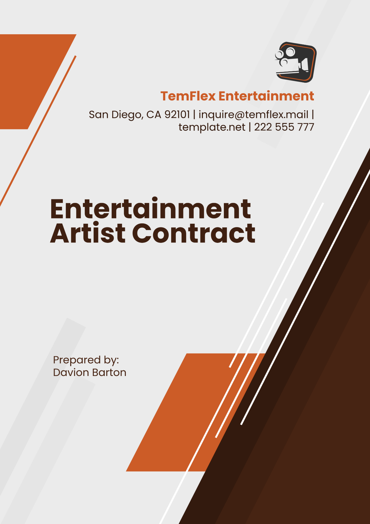 Free Entertainment Artist Contract Template