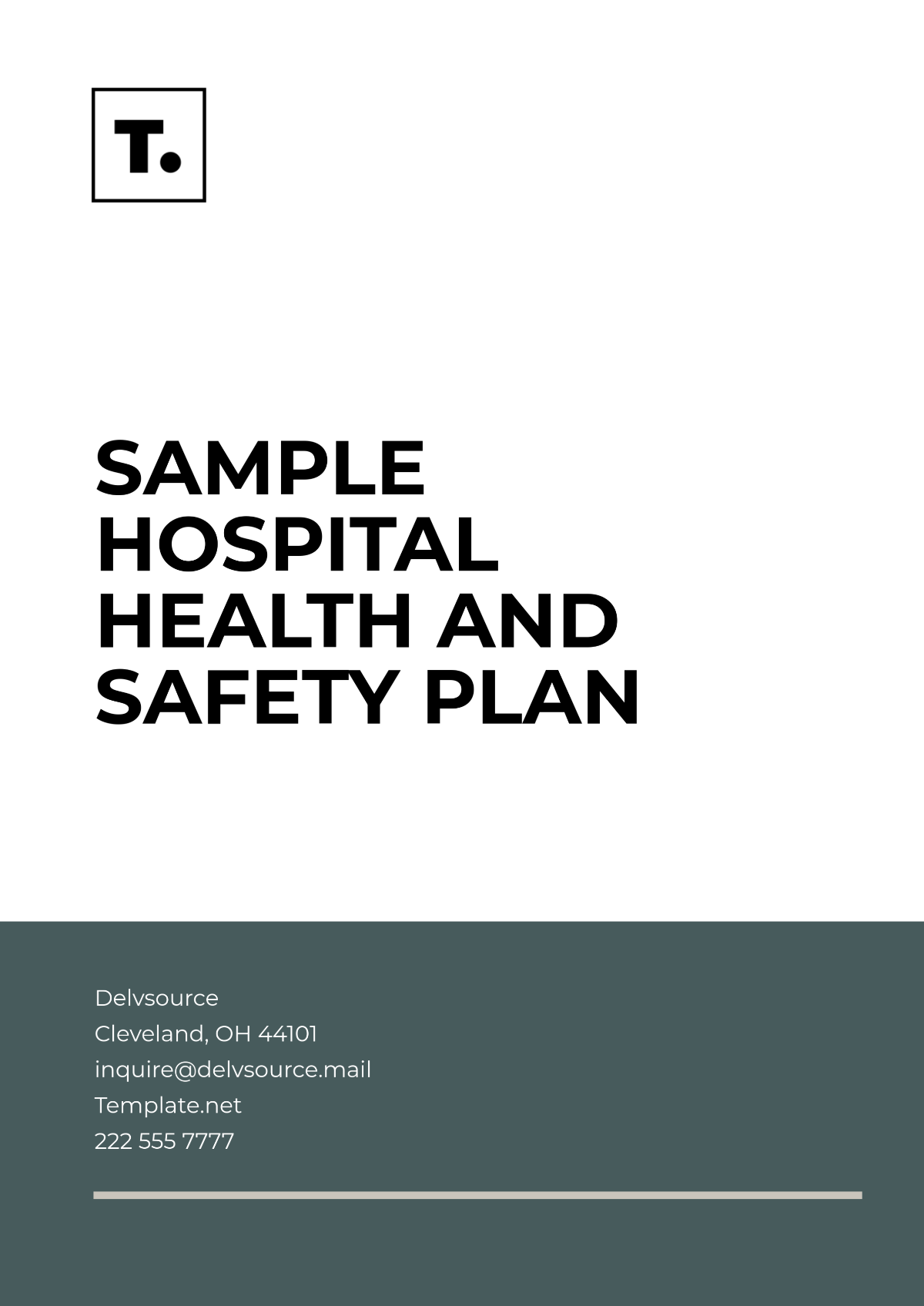 Sample Hospital Health and Safety Plan Template - Edit Online & Download