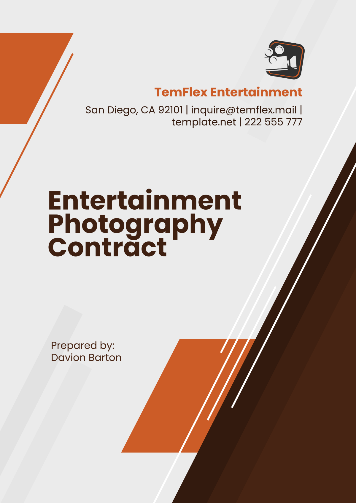 Free Entertainment Photography Contract Template