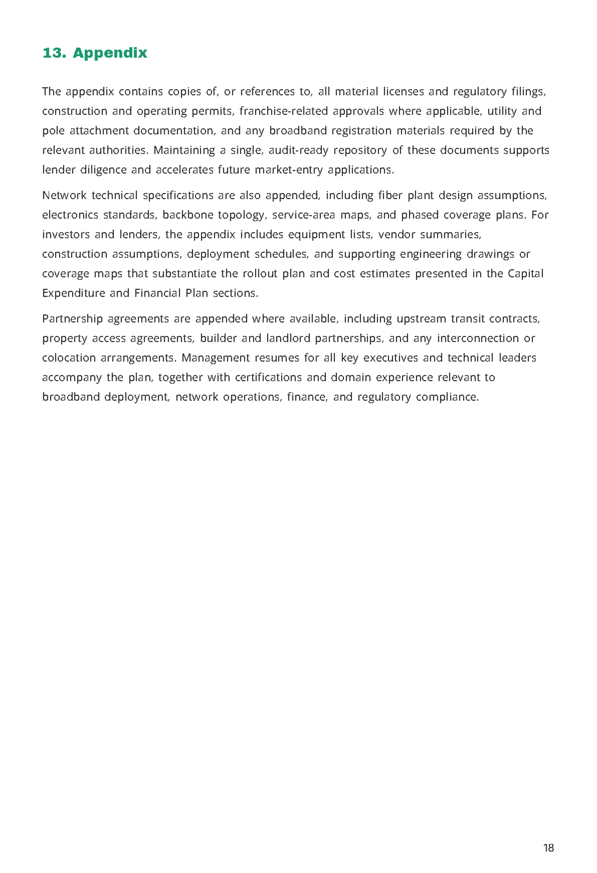 Free Telecommunication Business Plan Template to Edit Online