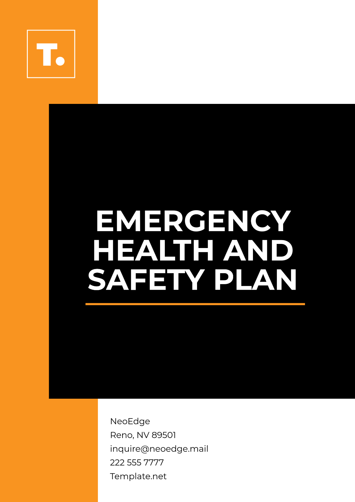 Emergency Health and Safety Plan Format Template - Edit Online & Download