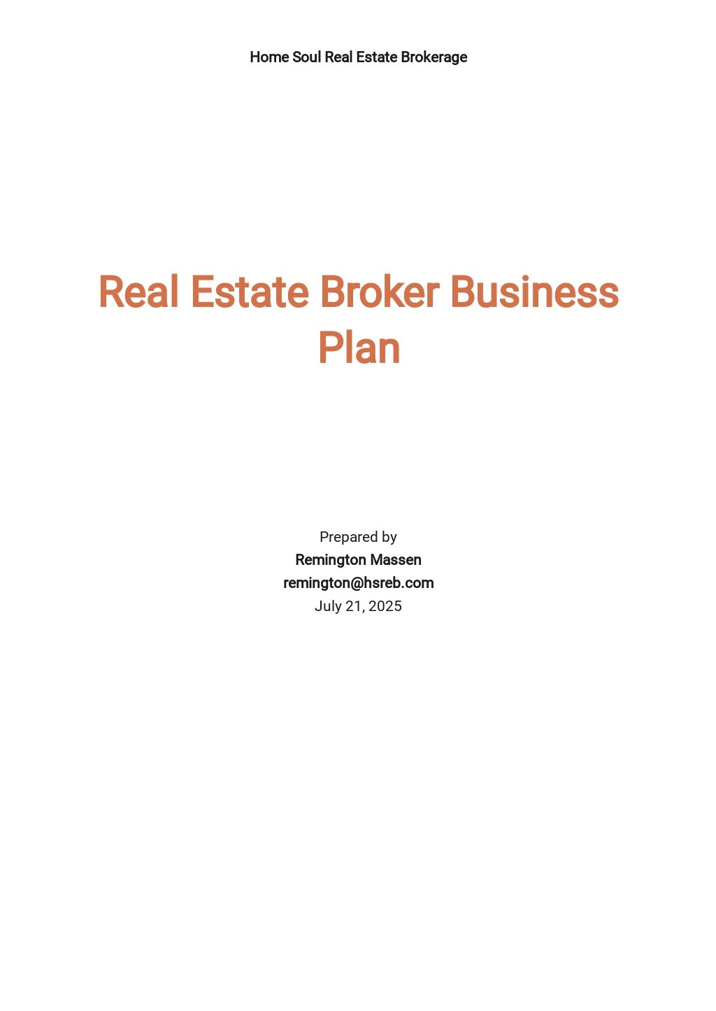 business plan for broker company