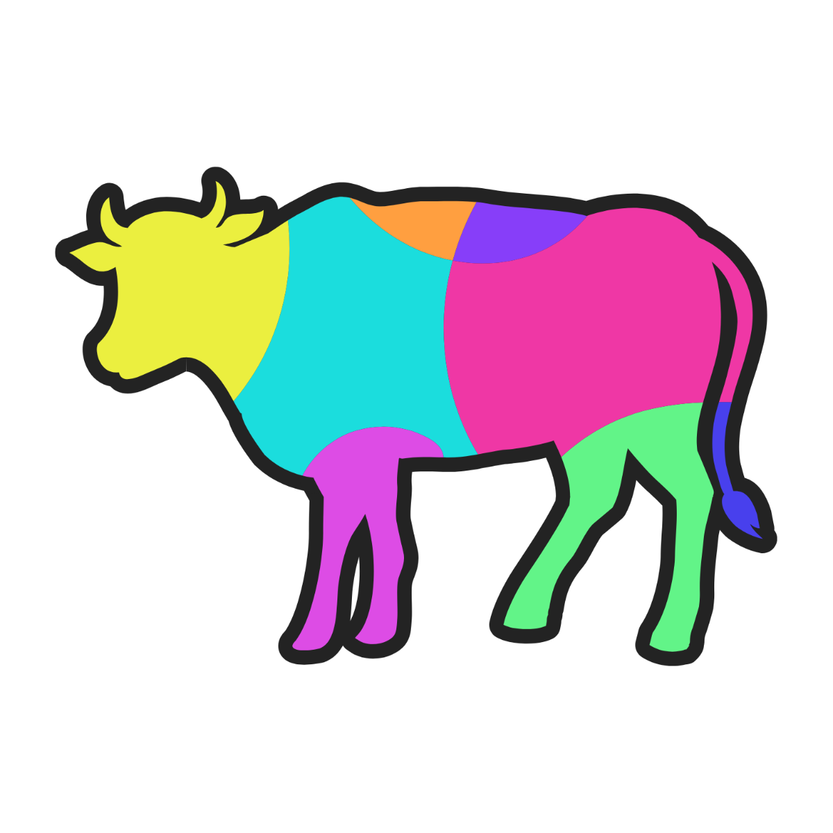 Free Colorful Cow Clipart Template - Edit Online & Download