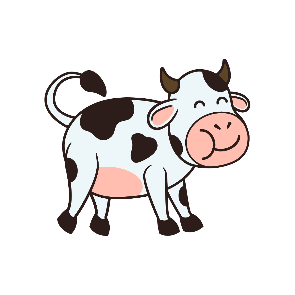 Free Cartoon Cow Clipart Template - Edit Online & Download