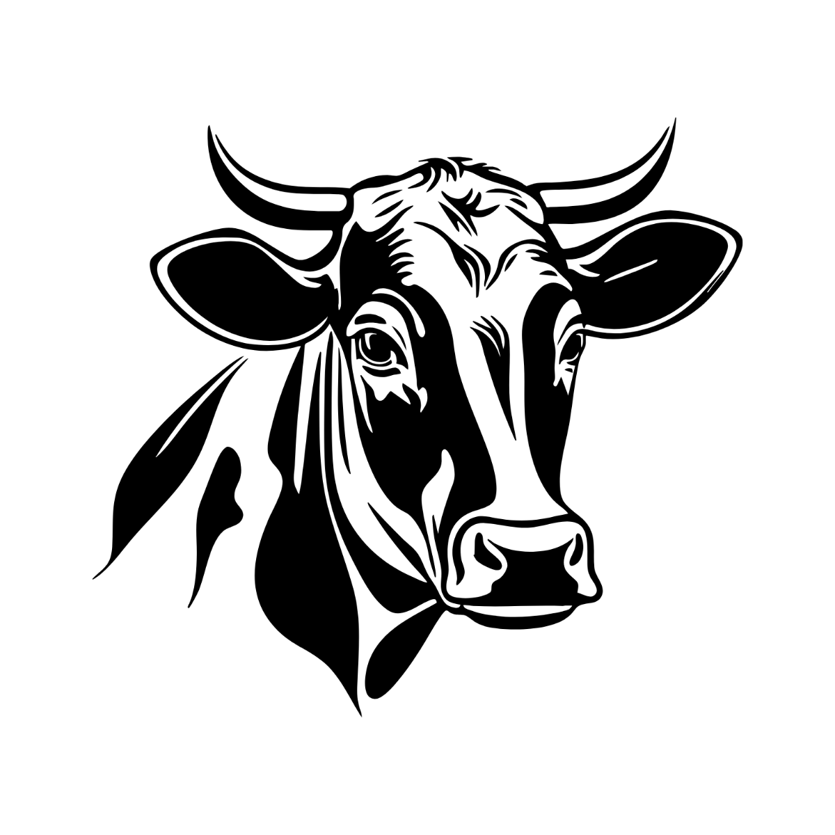 Free Black and White Cow Clipart Template - Edit Online & Download