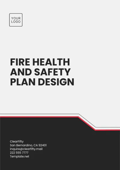 Free Fire Health and  Safety Plan Design Template to Edit Online
