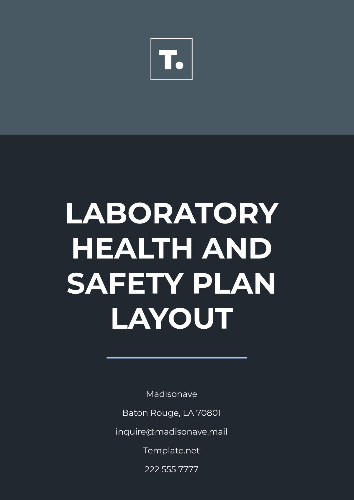 Laboratory Health and Safety Plan Layout Template - Edit Online & Download