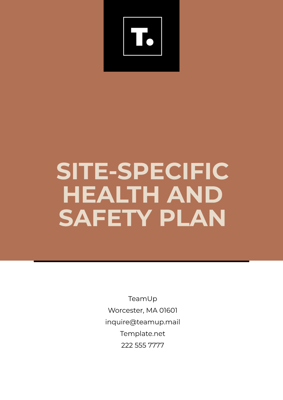 Site-Specific Health and Safety Plan Template - Edit Online & Download