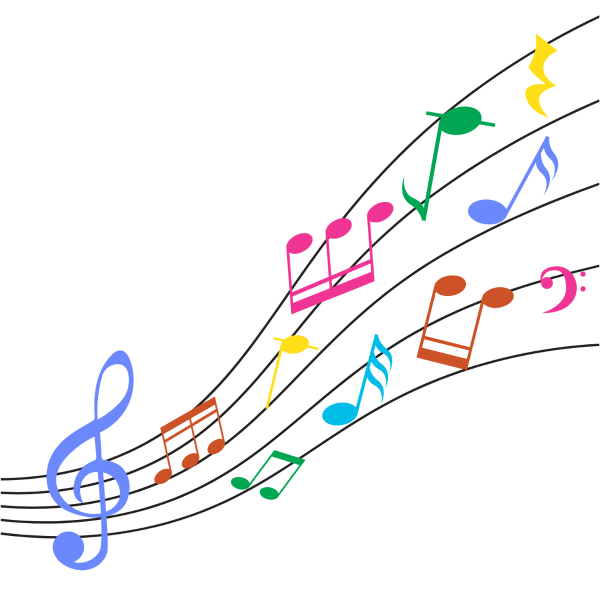 Free Colorful Music Clipart Template - Edit Online & Download