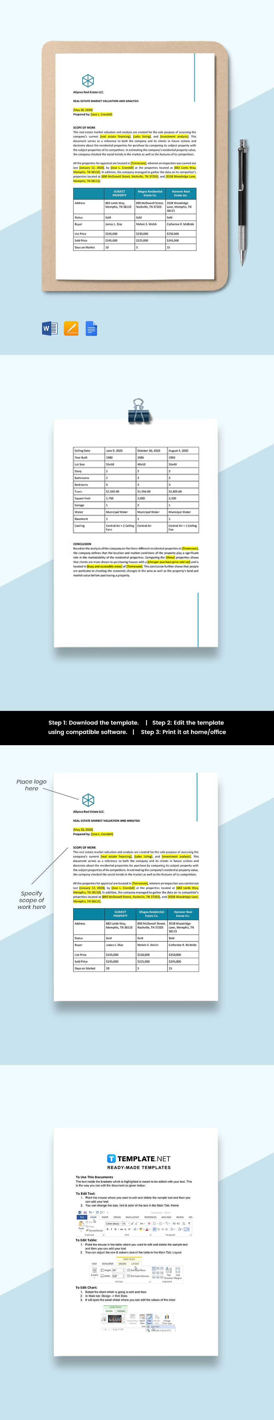 Free Basic Real Estate Market Analysis Template - Google Docs, Word ...