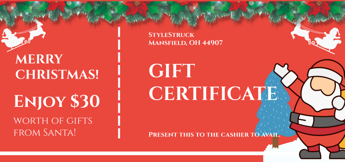 Free Santa Claus Christmas Gift Certificate Template - Edit Online & Download