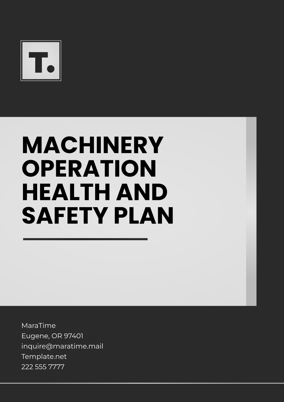 Machinery Operation Health and Safety Plan Template - Edit Online & Download