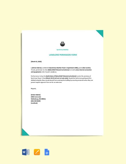 Request Letter Template For Work Permission [Free PDF] - Word (DOC ...